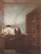 Georg Friedrich Kersting Reader by Lamplight (mk09) oil painting
